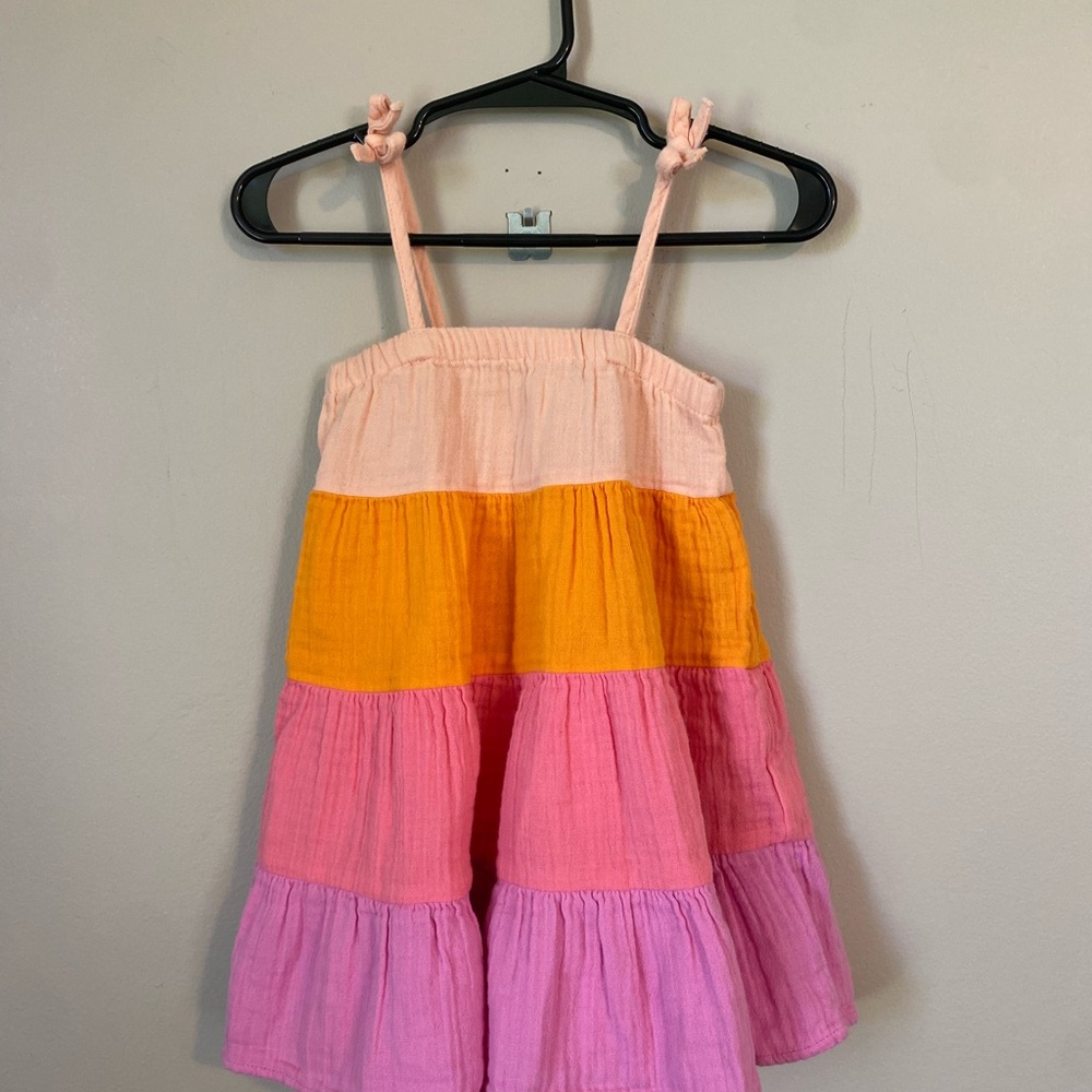 GAP Pink, Peach & Orange Tiered Sundress